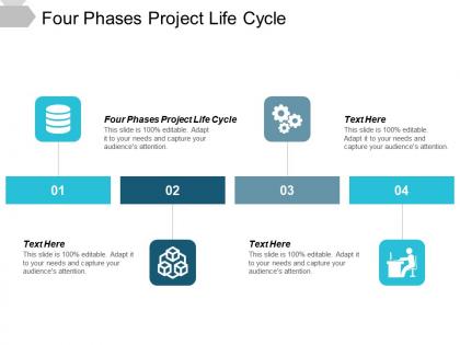 Four phases project life cycle ppt powerpoint presentation file introduction cpb