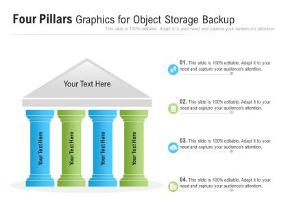 Four pillars graphics for object storage backup infographic template
