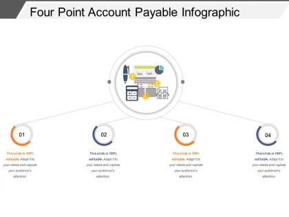 Four point account payable infographic powerpoint slide templates