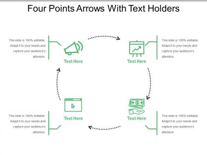 Four points arrows with text holders
