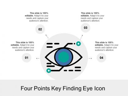 Four points key finding eye icon