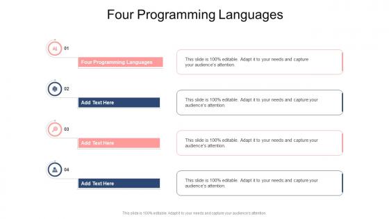 Four Programming Languages In Powerpoint And Google Slides Cpb
