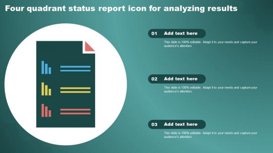 Four Quadrant Status Report Icon For Analyzing Results