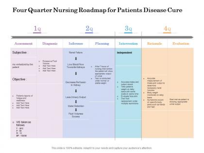 Four quarter nursing roadmap for patients disease cure