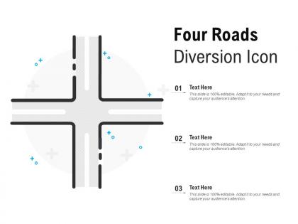 Four roads diversion icon