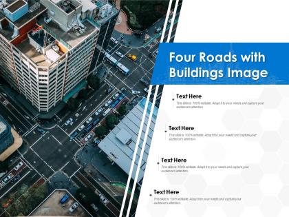 Four roads with buildings image