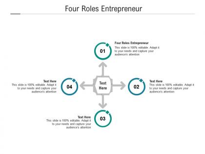 Four roles entrepreneur ppt powerpoint presentation gallery templates cpb