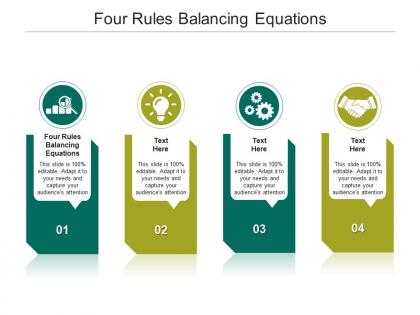 Four rules balancing equations ppt powerpoint presentation gallery display cpb