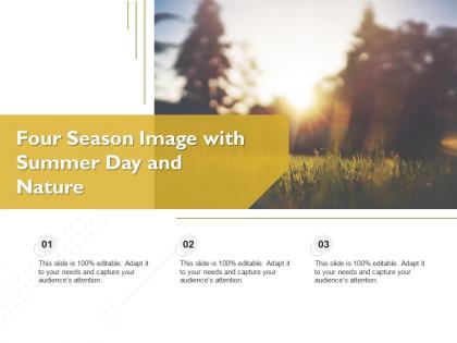 Four season image with summer day and nature