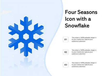 Four seasons icon with a snowflake