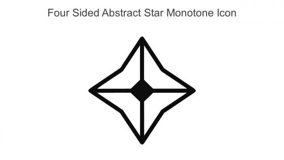 Four Sided Abstract Star Monotone Icon In Powerpoint Pptx Png And Editable Eps Format