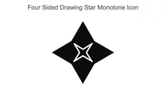 Four Sided Drawing Star Monotone Icon In Powerpoint Pptx Png And Editable Eps Format