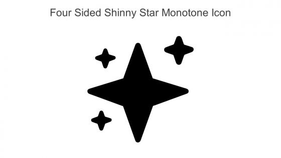 Four Sided Shinny Star Monotone Icon In Powerpoint Pptx Png And Editable Eps Format
