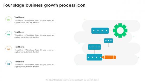 Four Stage Business Growth Process Icon