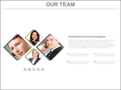 Four staged business team for communication powerpoint slides
