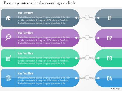 Four staged international accounting standards flat powerpoint design