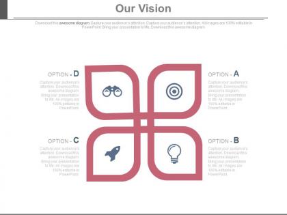 Four staged vision for sales growth powerpoint slides