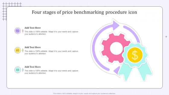 Four Stages Of Price Benchmarking Procedure Icon