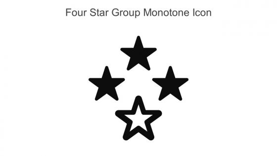 Four Star Group Monotone Icon In Powerpoint Pptx Png And Editable Eps Format