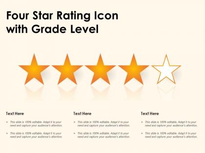 Four star rating icon with grade level