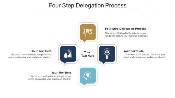 Four Step Delegation Process Ppt Powerpoint Presentation Slides Topics Cpb