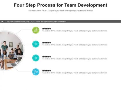Four step process for team development infographic template