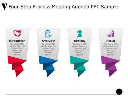 Four step process meeting agenda ppt sample