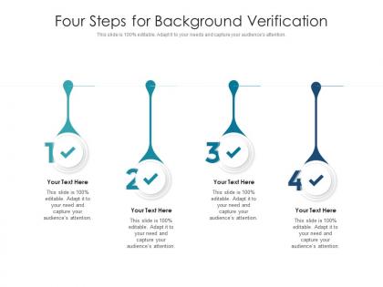 Four steps for background verification