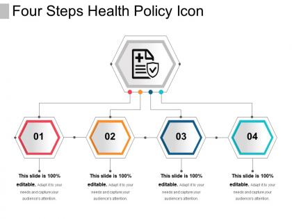 Four steps health policy icon