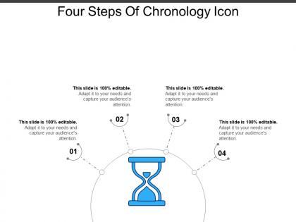 Four steps of chronology icon