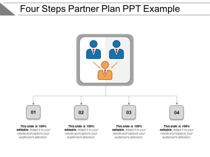 Four steps partner plan ppt example