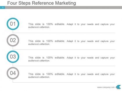 Four steps reference marketing powerpoint presentation design