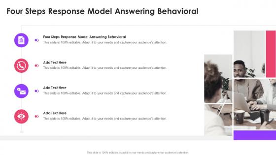 Four Steps Response Model Answering Behavioral In Powerpoint And Google Slides Cpb