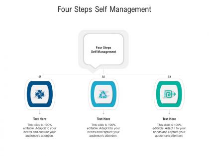 Four steps self management ppt powerpoint presentation styles maker cpb