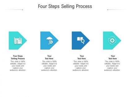 Four steps selling process ppt powerpoint presentation icon ideas cpb