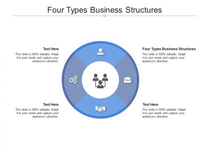 Four types business structures ppt powerpoint presentation pictures designs download cpb