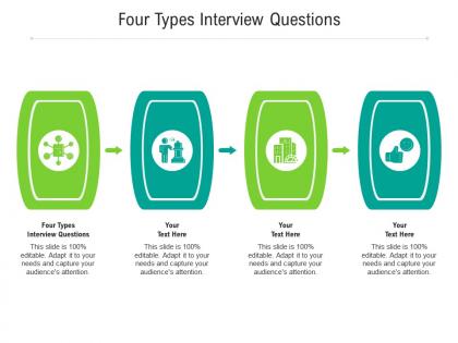 Four types interview questions ppt powerpoint presentation ideas slides cpb