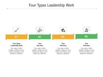 Four types leadership work ppt powerpoint presentation slides infographics cpb
