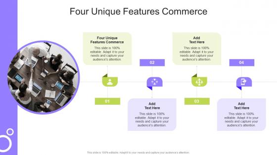 Four Unique Features Commerce In Powerpoint And Google Slides Cpb