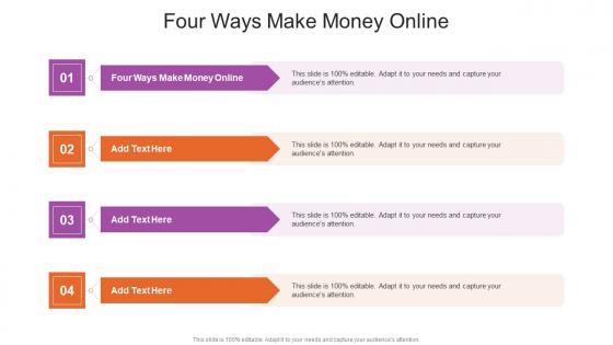 Four Ways Make Money Online In Powerpoint And Google Slides Cpb