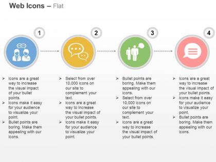 Four web icons team management ppt icons graphics