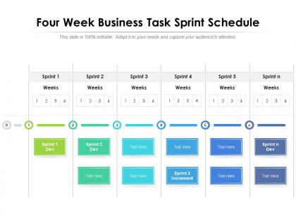Four week business task sprint schedule