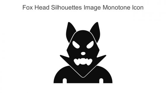 Fox Head Silhouettes Image Monotone Icon In Powerpoint Pptx Png And Editable Eps Format