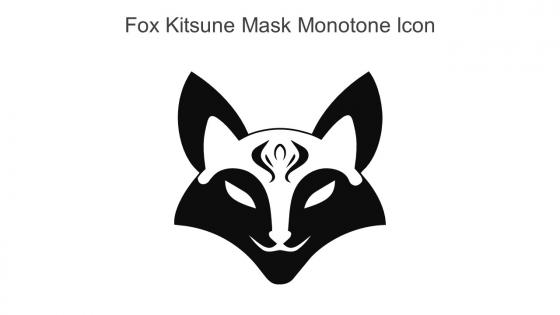 Fox Kitsune Mask Monotone Icon In Powerpoint Pptx Png And Editable Eps Format