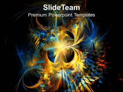 Fractal flames elements technology design powerpoint templates ppt themes and graphics 0213