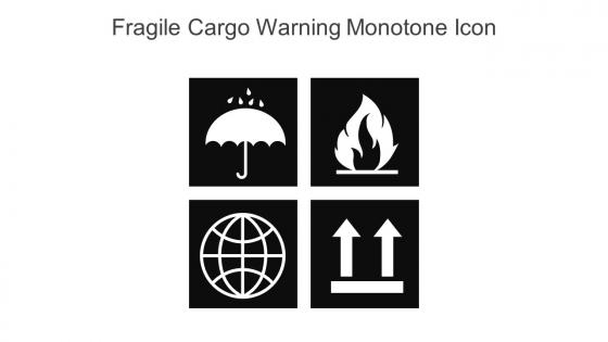 Fragile Cargo Warning Monotone Icon In Powerpoint Pptx Png And Editable Eps Format