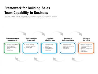 Framework for building sales team capability in business