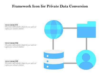 Framework icon for private data conversion