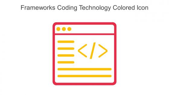 Frameworks Coding Technology Colored Icon In Powerpoint Pptx Png And Editable Eps Format