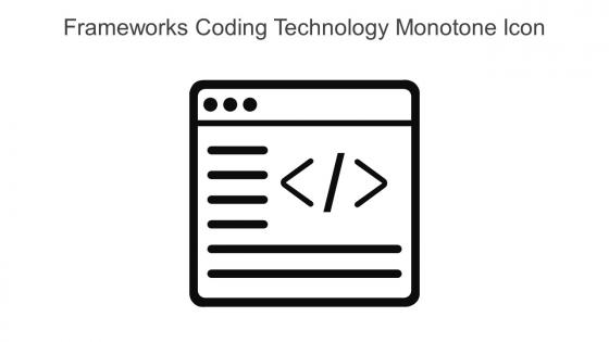 Frameworks Coding Technology Monotone Icon In Powerpoint Pptx Png And Editable Eps Format